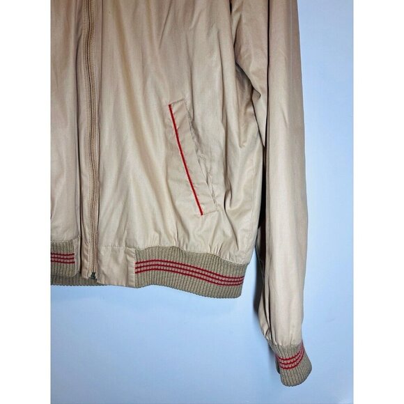 Jeffrey Banks For Lakeland Mens Tan Bomber Jacket 40 Long - Picture 9 of 13